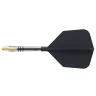 Fluturas si tija darts Cuesoul ROST T19, negru-galben, fluturas tip Big Wing, tija din carbon marime