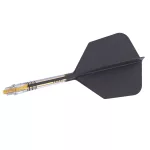 Fluturas si tija darts Cuesoul ROST T19, negru-galben, fluturas tip Big Wing, tija din carbon marime