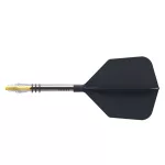 Fluturas si tija darts Cuesoul ROST T19, negru-galben, fluturas tip Big Wing, tija din carbon marime