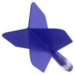 Fluturas si tija darts Cuesoul ROST T19, albastru regal, fluturas tip Big Wing, tija din carbon mari