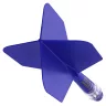 Fluturas si tija darts Cuesoul ROST T19, albastru regal, fluturas tip Big Wing, tija din carbon mari