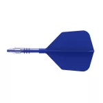 Fluturas si tija darts Cuesoul ROST T19, albastru regal, fluturas tip Big Wing, tija din carbon mari