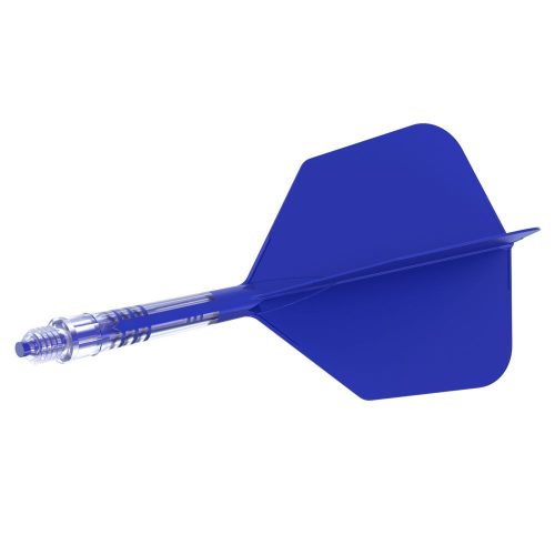 Fluturas si tija darts Cuesoul ROST T19, albastru regal, fluturas tip Big Wing, tija din carbon mari