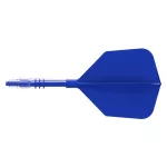 Fluturas si tija darts Cuesoul ROST T19, albastru regal, fluturas tip Big Wing, tija din carbon mari