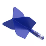 Fluturas si tija darts Cuesoul ROST T19, albastru regal, fluturas tip Big Wing, tija din carbon mari