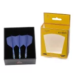Fluturas si tija darts Cuesoul ROST T19, albastru regal, fluturas tip Big Wing, tija din carbon mari