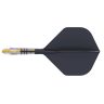 Fluturas si tija darts Cuesoul ROST T19, negru-galben, fluturas tip Big Standard Wing, tija din carb