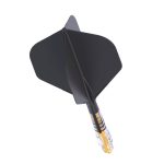 Fluturas si tija darts Cuesoul ROST T19, negru-galben, fluturas tip Big Standard Wing, tija din carb