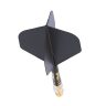 Fluturas si tija darts Cuesoul ROST T19, negru-galben, fluturas tip Big Standard Wing, tija din carb