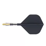 Fluturas si tija darts Cuesoul ROST T19, negru-galben, fluturas tip Big Standard Wing, tija din carb