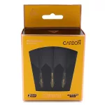 Fluturas si tija darts Cuesoul ROST T19, negru-galben, fluturas tip Big Standard Wing, tija din carb