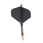 Fluturas si tija darts Cuesoul ROST T19, negru-galben, fluturas tip Big Standard Wing, tija din carb