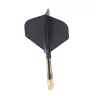 Fluturas si tija darts Cuesoul ROST T19, negru-galben, fluturas tip Big Standard Wing, tija din carb