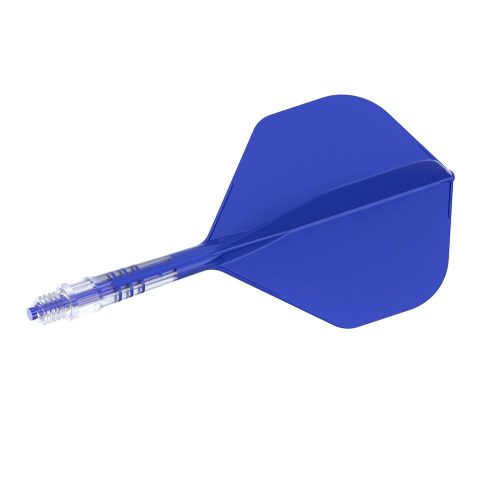 Fluturas si tija darts Cuesoul ROST T19, albastru regal, fluturas tip Big Standard Wing, tija din ca