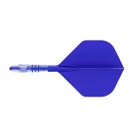 Fluturas si tija darts Cuesoul ROST T19, albastru regal, fluturas tip Big Standard Wing, tija din ca