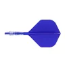 Fluturas si tija darts Cuesoul ROST T19, albastru regal, fluturas tip Big Standard Wing, tija din ca