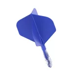 Fluturas si tija darts Cuesoul ROST T19, albastru regal, fluturas tip Big Standard Wing, tija din ca