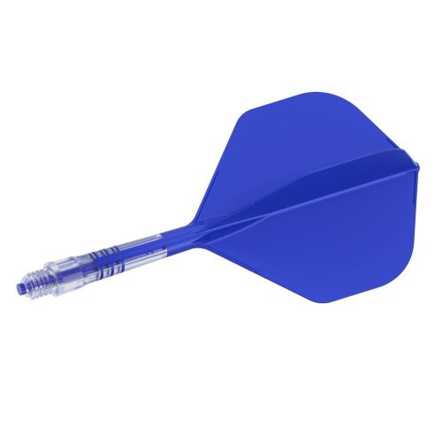 Fluturas si tija darts Cuesoul ROST T19, albastru regal, fluturas tip Big Standard Wing, tija din ca