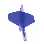 Fluturas si tija darts Cuesoul ROST T19, albastru regal, fluturas tip Big Standard Wing, tija din ca