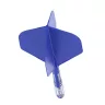Fluturas si tija darts Cuesoul ROST T19, albastru regal, fluturas tip Big Standard Wing, tija din ca
