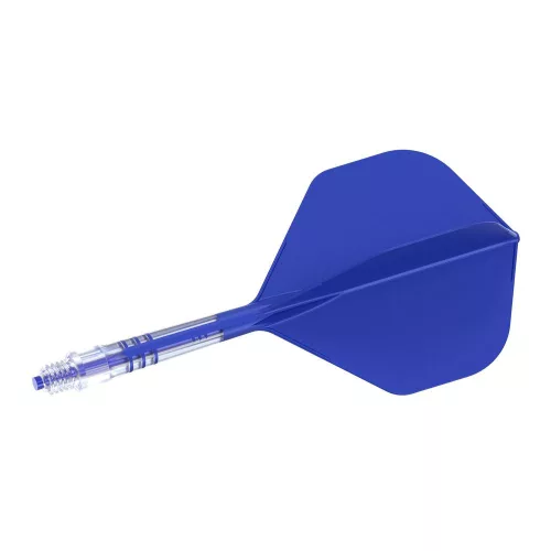 Fluturas si tija darts Cuesoul ROST T19, albastru regal, fluturas tip Big Standard Wing, tija din ca