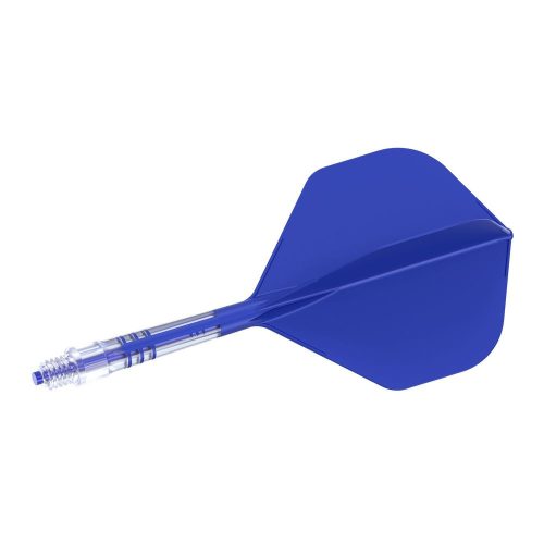 Fluturas si tija darts Cuesoul ROST T19, albastru regal, fluturas tip Big Standard Wing, tija din ca