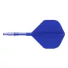 Fluturas si tija darts Cuesoul ROST T19, albastru regal, fluturas tip Big Standard Wing, tija din ca