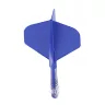 Fluturas si tija darts Cuesoul ROST T19, albastru regal, fluturas tip Big Standard Wing, tija din ca