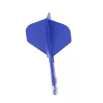 Fluturas si tija darts Cuesoul ROST T19, albastru regal, fluturas tip Big Standard Wing, tija din ca