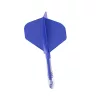 Fluturas si tija darts Cuesoul ROST T19, albastru regal, fluturas tip Big Standard Wing, tija din ca