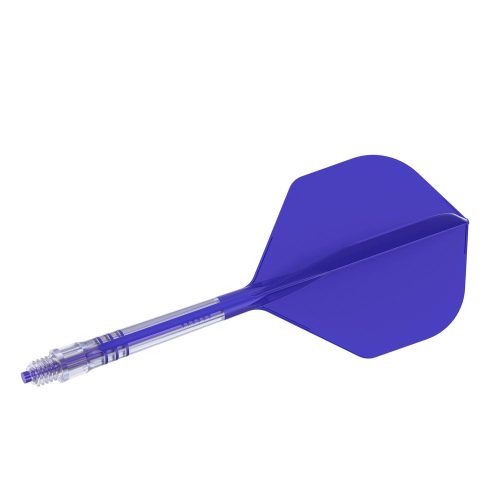 Fluturas si tija darts Cuesoul ROST T19, albastru regal, fluturas tip Small Standard Wing, tija din