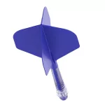 Fluturas si tija darts Cuesoul ROST T19, albastru regal, fluturas tip Small Standard Wing, tija din