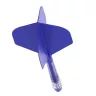 Fluturas si tija darts Cuesoul ROST T19, albastru regal, fluturas tip Small Standard Wing, tija din