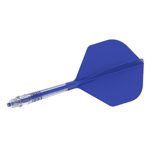 Fluturas si tija darts Cuesoul ROST T19, albastru regal, fluturas tip Small Standard Wing, tija din