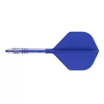 Fluturas si tija darts Cuesoul ROST T19, albastru regal, fluturas tip Small Standard Wing, tija din