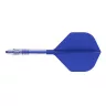 Fluturas si tija darts Cuesoul ROST T19, albastru regal, fluturas tip Small Standard Wing, tija din