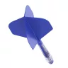 Fluturas si tija darts Cuesoul ROST T19, albastru regal, fluturas tip Small Standard Wing, tija din
