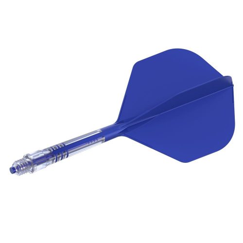 Fluturas si tija darts Cuesoul ROST T19, albastru regal, fluturas tip Small Standard Wing, tija din