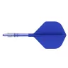 Fluturas si tija darts Cuesoul ROST T19, albastru regal, fluturas tip Small Standard Wing, tija din