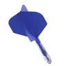 Fluturas si tija darts Cuesoul ROST T19, albastru regal, fluturas tip Small Standard Wing, tija din