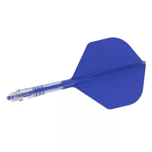 Fluturas si tija darts Cuesoul ROST T19, albastru regal, fluturas tip Small Standard Wing, tija din