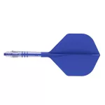 Fluturas si tija darts Cuesoul ROST T19, albastru regal, fluturas tip Small Standard Wing, tija din