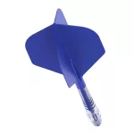 Fluturas si tija darts Cuesoul ROST T19, albastru regal, fluturas tip Small Standard Wing, tija din