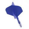 Fluturas si tija darts Cuesoul ROST T19, albastru regal, fluturas tip Small Standard Wing, tija din