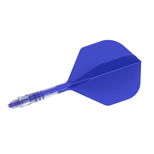 Fluturas si tija darts Cuesoul ROST T19, albastru regal, fluturas tip Small Standard Wing, tija din