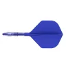 Fluturas si tija darts Cuesoul ROST T19, albastru regal, fluturas tip Small Standard Wing, tija din