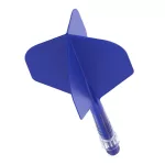 Fluturas si tija darts Cuesoul ROST T19, albastru regal, fluturas tip Small Standard Wing, tija din