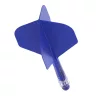 Fluturas si tija darts Cuesoul ROST T19, albastru regal, fluturas tip Small Standard Wing, tija din