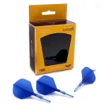 Fluturas si tija darts Cuesoul ROST T19, albastru regal, fluturas tip Small Standard Wing, tija din