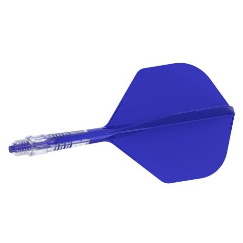 Fluturas si tija darts Cuesoul ROST T19, albastru regal, fluturas tip Small Standard Wing, tija din